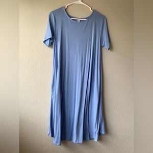 Blue T-shirt dress knit